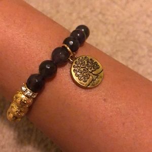 Tree of Life Lava Bead Bracelet